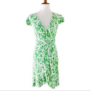 Lilly Pulitzer Dragonfly Wrap Dress XSmall Green